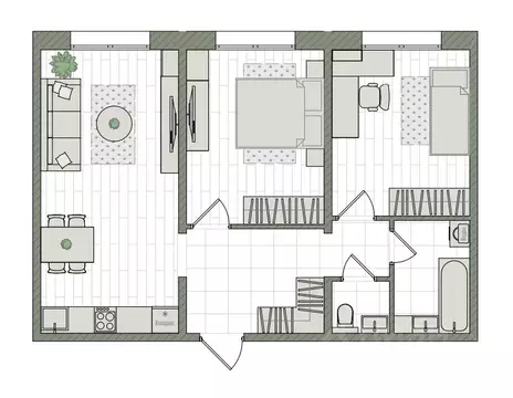 3-к кв. Кировская область, Киров бул. Прибрежный, 6 (59.8 м)