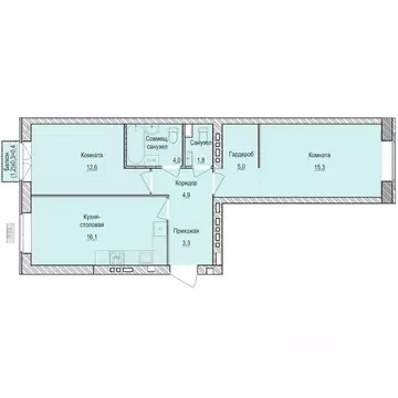 2-к кв. Удмуртия, Завьяловский район, с. Первомайский Санвилл жилой ...