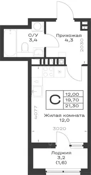 Студия Краснодарский край, Гулькевичи Экосфера жилой комплекс (21.3 м)