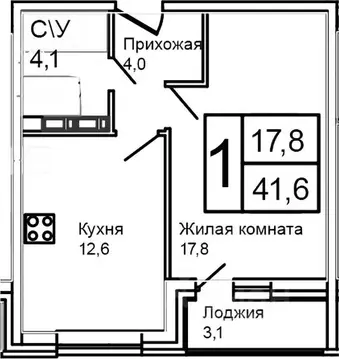 1-к кв. Москва, Москва, Троицк  (38.5 м)