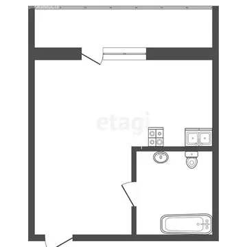 1-комнатная квартира: Тюмень, Олимпийская улица, 12 (14.3 м)