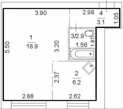 1-к кв. Пермский край, Пермь Кавалерийская ул., 17 (31.0 м)