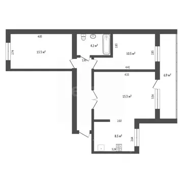 3-к кв. Тюменская область, Тюмень Магаданская ул., 11к1 (60.0 м)