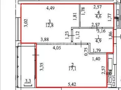 2-комнатная квартира: Ижевск, Воткинское шоссе, 61А (39.4 м)