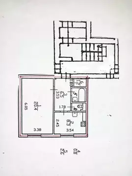 Квартира, 1 комната, 39.7 м