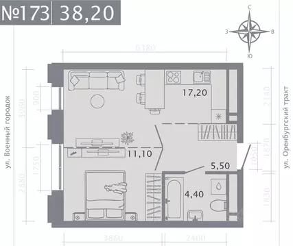 1-к кв. Татарстан, Казань Первомайский жилмассив, Оригана жилой ...