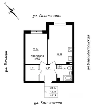 1-к кв. Свердловская область, Екатеринбург ул. Кронштадтская, 30 ...