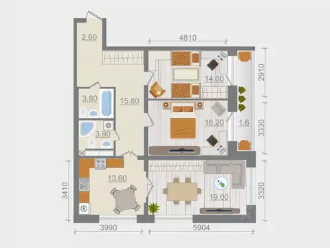 3-к кв. Ленинградская область, Ломоносовский район, Горбунковское ...