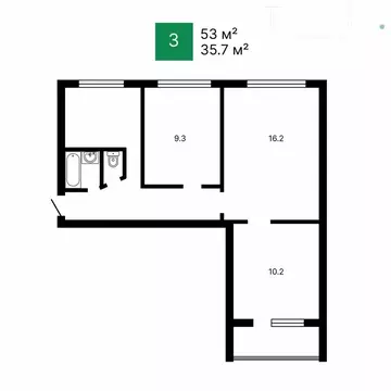 3-комнатная квартира: Пенза, проспект Победы, 142 (53 м)
