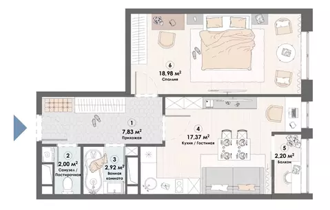 1-к кв. Московская область, Пушкино Надсоновский туп. (51.3 м)