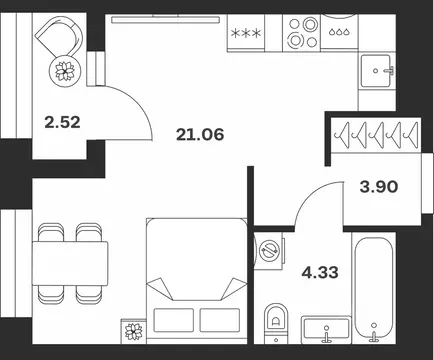 Студия Тульская область, Тула городской округ, с. Осиновая Гора ул. ...