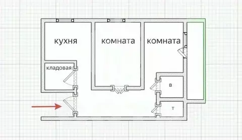 2-к кв. Воронежская область, Воронеж ул. 60-летия ВЛКСМ, 9 (51.0 м)