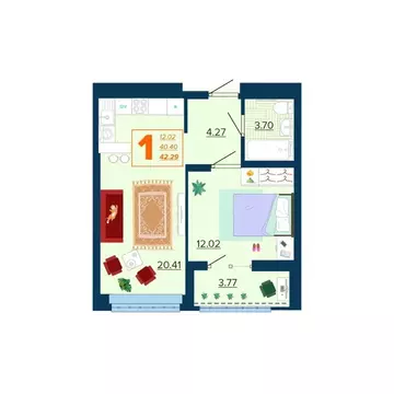 1-к кв. Брянская область, Брянск Московский мкр, Микрорайон Акватория ...