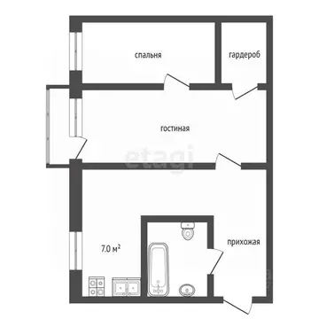 2-к кв. Владимирская область, Муром ул. Льва Толстого, 52 (40.7 м)