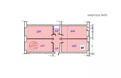 3-к кв. Удмуртия, Ижевск ул. Халтурина, 155 (91.1 м)