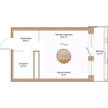 Студия Красноярский край, Красноярск ул. Партизана Железняка (27.8 м)