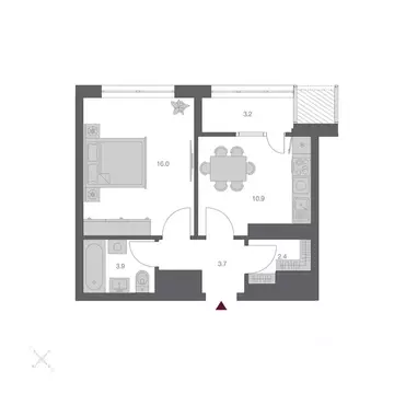 1-к кв. Новосибирская область, Новосибирск Беринг жилой квартал,  ...