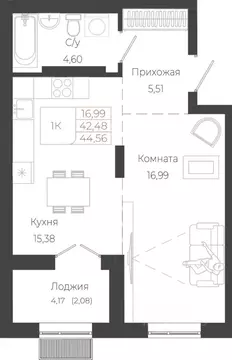1-к кв. Алтай, Майминский район, с. Майма ул. Энергетиков (44.56 м)
