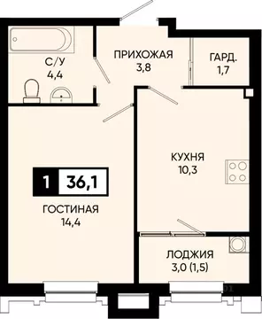 1-к кв. Ставропольский край, Кисловодск городской округ, пос. ...