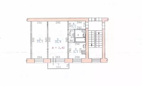 2-к кв. Свердловская область, Екатеринбург ул. Сажинская, 1 (44.0 м)