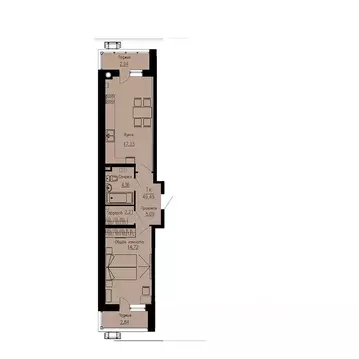 1-к кв. Ставропольский край, Пятигорск Скачки мкр,  (49.49 м)