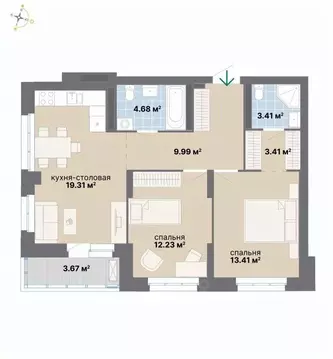 2-к кв. Свердловская область, Екатеринбург Южный жилрайон, Лайв жилой ...