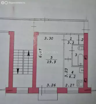 1-комнатная квартира: Новосибирск, улица 1905 года, 87 (33 м)