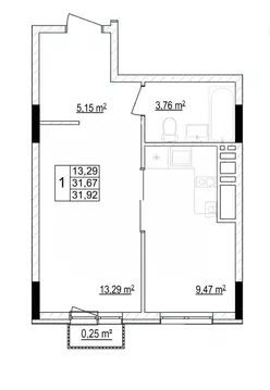 1-к кв. Белгородская область, Белгородский район, Новосадовское с/пос, ...