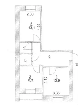 2-к кв. Новосибирская область, Бердск ул. Свердлова, 55 (47.0 м)