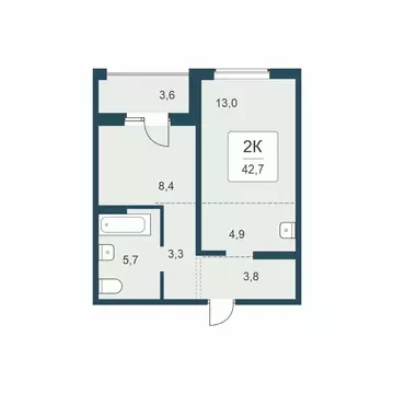 2-к кв. Новосибирская область, Новосибирск Цветной бульвар жилой ...