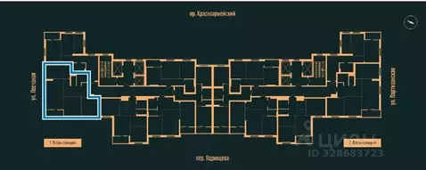 3-к кв. Алтайский край, Барнаул Красноармейский просп., 61Б (82.7 м)
