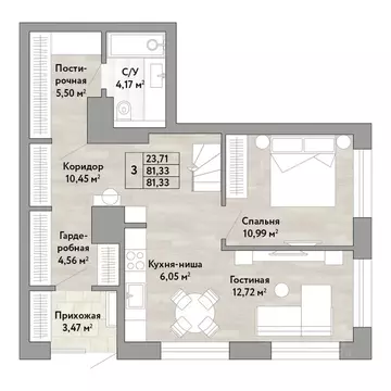 3-к кв. Хабаровский край, Хабаровск ул. Имени Лейтенанта С.В. Орлова ...