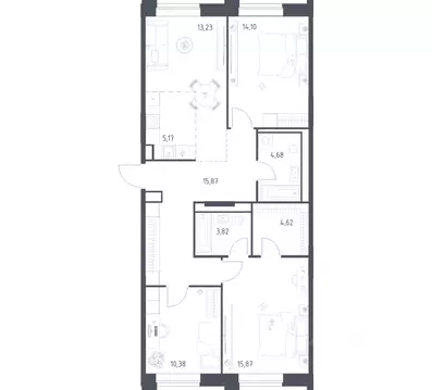 3-к кв. Москва Верейская ул., 43к8 (87.74 м)