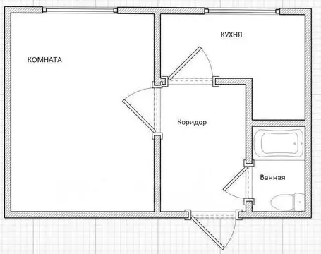 2-к кв. Приморский край, Владивосток Луговая ул., 68 (34.0 м)