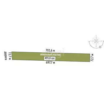 Участок в Феодосия, Керченское шоссе (494.99 м)