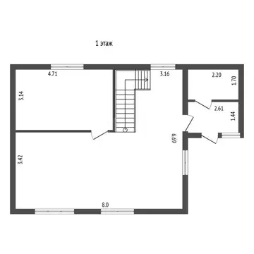 Дом в городской посёлок Рябово, Южная улица (118 м)