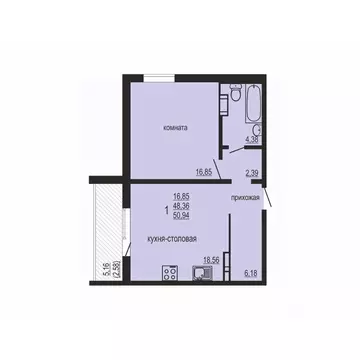 1-к кв. Челябинская область, Челябинский городской округ, пос. ...