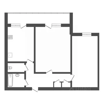 2-к кв. Тульская область, Тула ш. Калужское, 7 (47.8 м)