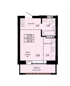 1-к кв. Алтайский край, Барнаул ул. Димитрова, 150 (29.2 м)