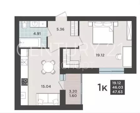 1-к кв. Калининградская область, Калининград Арсенальная ул., 31к4 ...