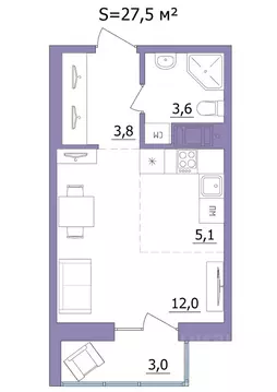 Студия Карелия, Петрозаводск Перевалка-2 мкр,  (27.5 м)