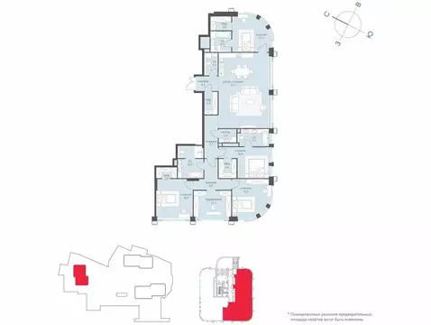 5-комнатная квартира: Москва, Большая Татарская улица, 35с12 (209.4 м)