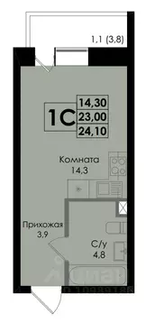 Студия Ростовская область, Ростов-на-Дону Ботаника жилой комплекс ...