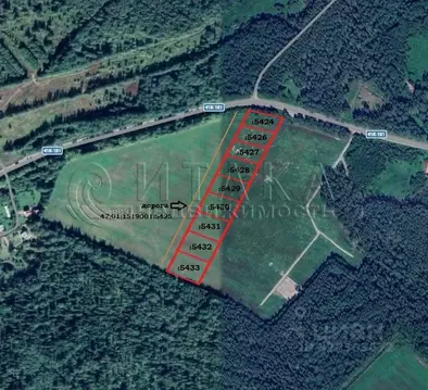 Участок в Ленинградская область, Выборгский район, Красносельское ...