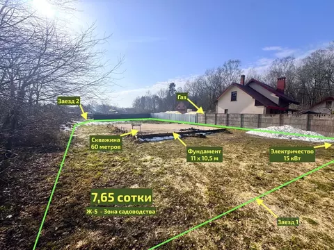 Участок в Калининградская область, Калининград Дивное СНТ,  (7.65 ...