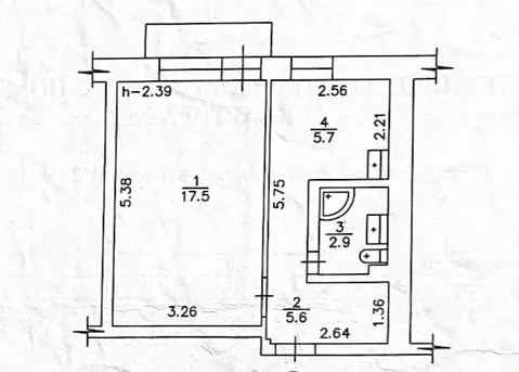 1-к кв. Пермский край, Пермь Уинская ул., 42А (31.7 м)