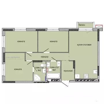 3-к кв. Удмуртия, Ижевск Культбаза жилрайон, 8-й мкр, Ежевика жилой ...
