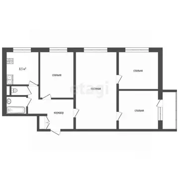 4-к кв. Вологодская область, Вологда ул. Карла Маркса, 99 (74.1 м)