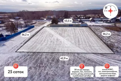 Участок в Тюменская область, Нижнетавдинский район, д. Белая Дуброва  ...