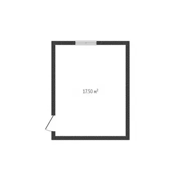 1к в -комнатной квартире (17.5 м)